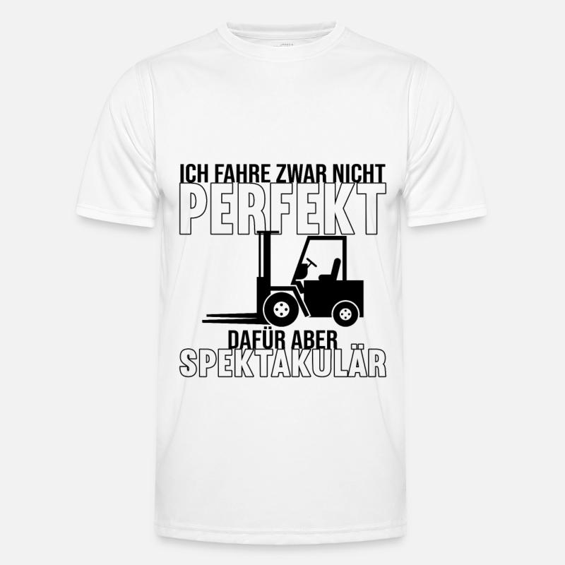 Gabelstaplerfahrer Staplerfahrer Gabelstapler - Männer Funktions-T-Shirt - Weiß