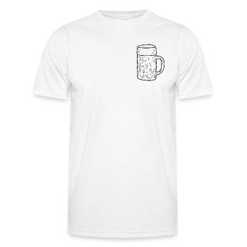 Bier Maßkrug - Männer Funktions-T-Shirt - Weiß - Vorne - AI Model Male 178 dark (178cm)