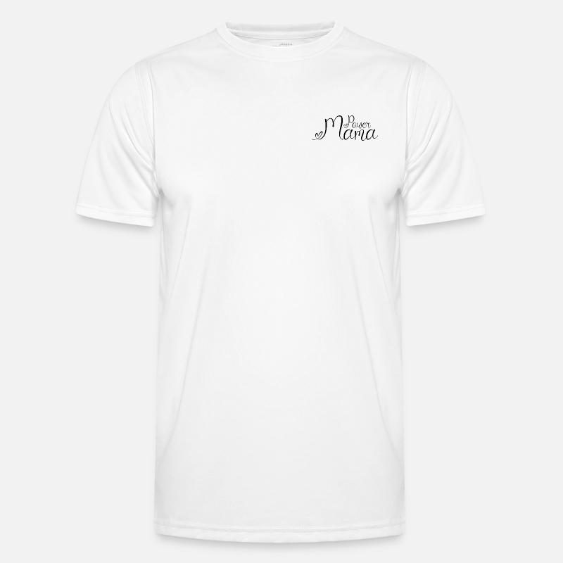 Power Mama Sort - Funktionsshirt til herrer - hvid