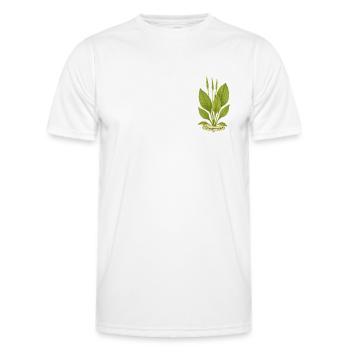 Breitwegerich – Plantago major | Kraft der Bodenkr - Männer Funktions-T-Shirt - Weiß - Vorne - AI Model Male 178 dark (178cm)