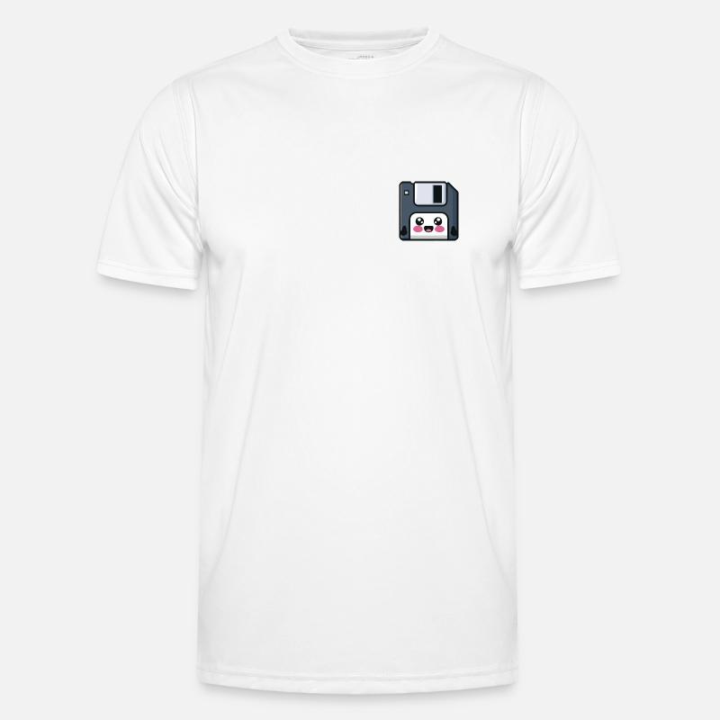 Diskette! Nostalgische Technik! - Männer Funktions-T-Shirt - Weiß