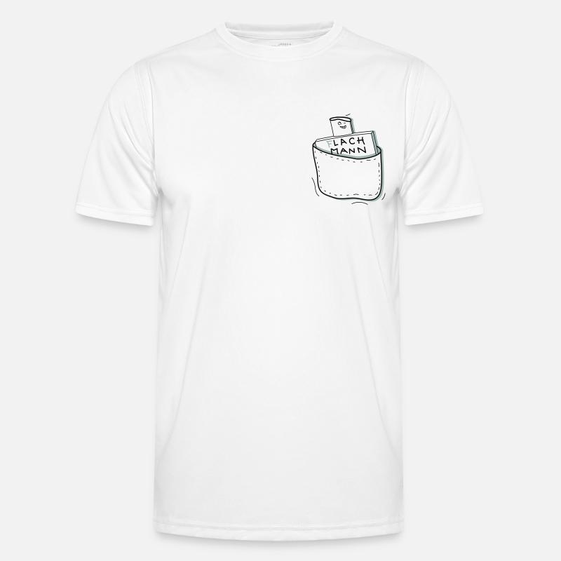 Junggeselle Lach Mann - Männer Funktions-T-Shirt - Weiß