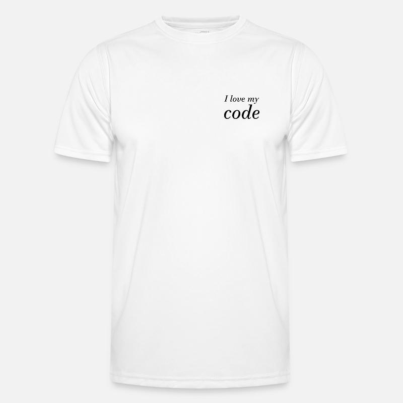 i love my code - Men's Functional T-Shirt - white
