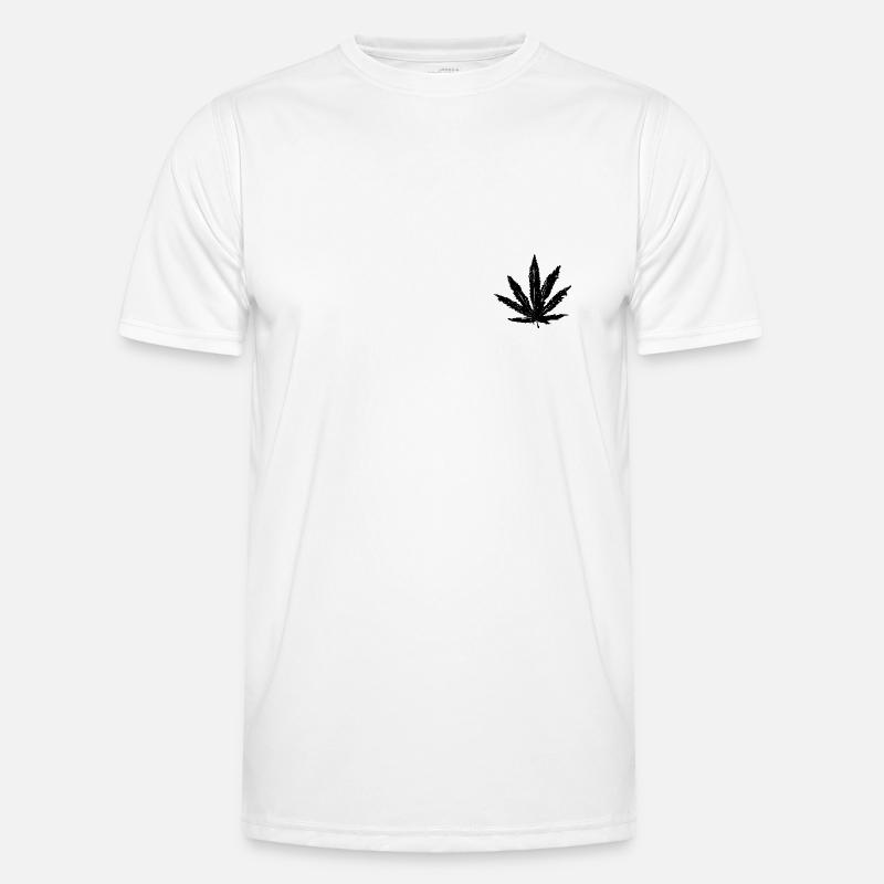 Hanfblatt schwarz Männer Funktions-T-Shirt