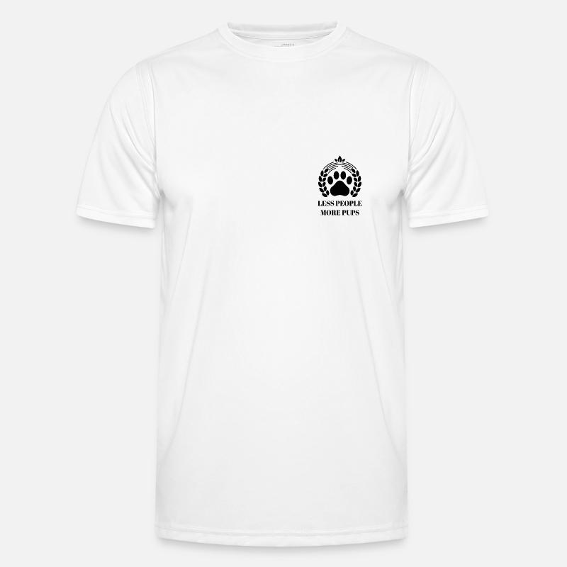 moins de gens plus de chiots T-shirt sport Homme