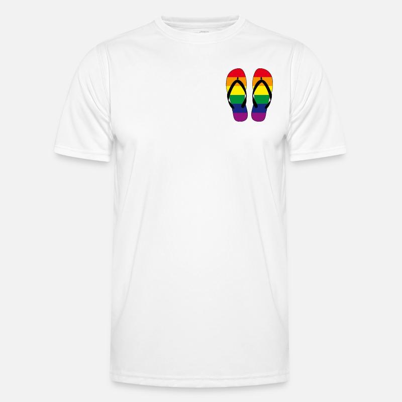 Flip Flops LGBT Männer Funktions-T-Shirt