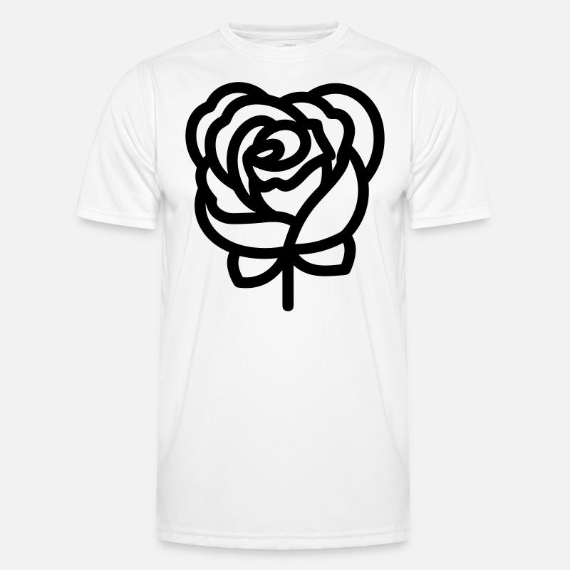 Rosa Blume Männer Funktions-T-Shirt