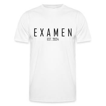 Examen EST. 2024 - Männer Funktions-T-Shirt - Weiß - Vorne - AI Model Male 178 dark (178cm)