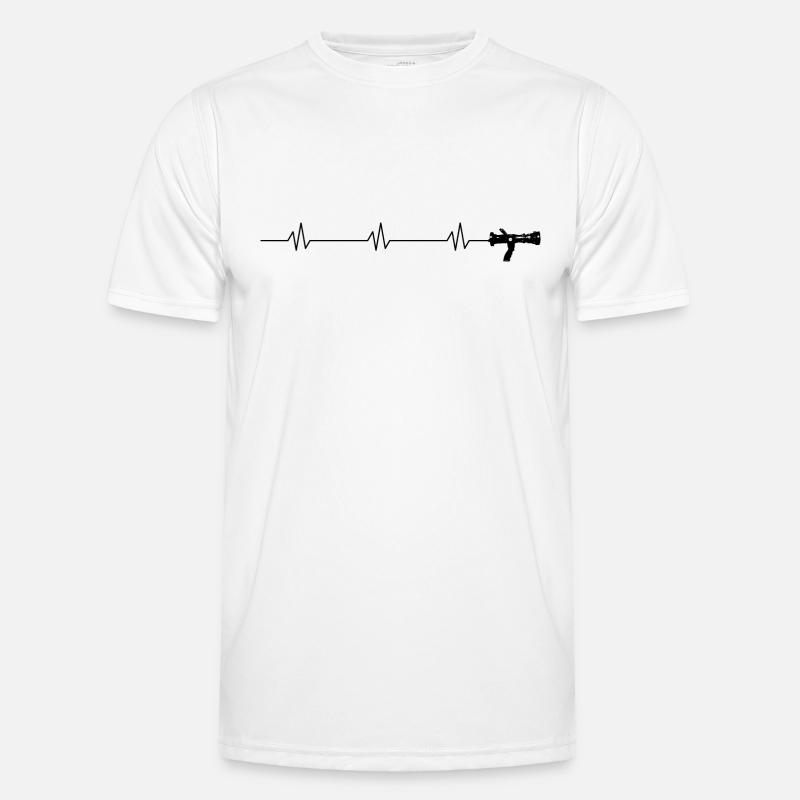 Pulse line fire brigade hollow jet pipe - Men's Functional T-Shirt - white