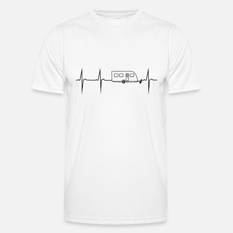mon cœur bat pour les caravanes T-shirt sport Homme