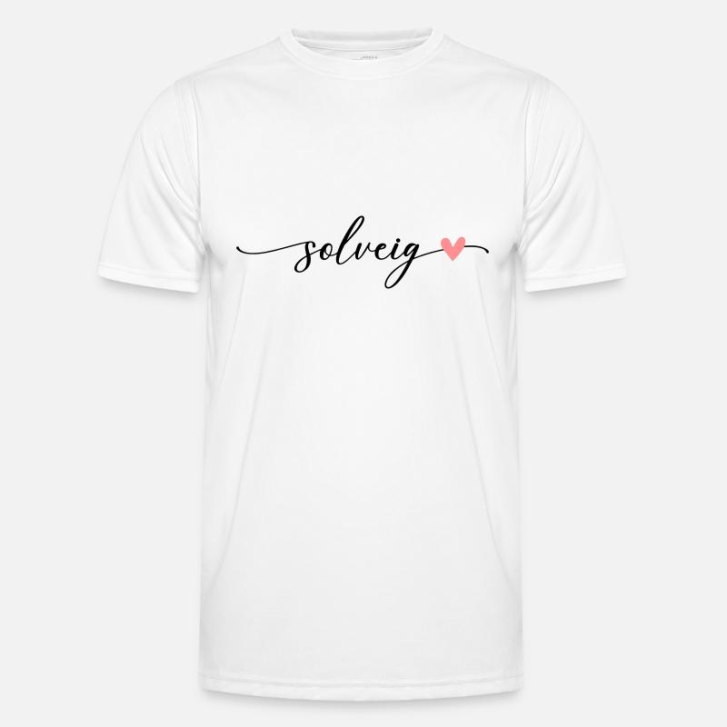 Solveig Name Calligraphy Font - Men's Functional T-Shirt - white