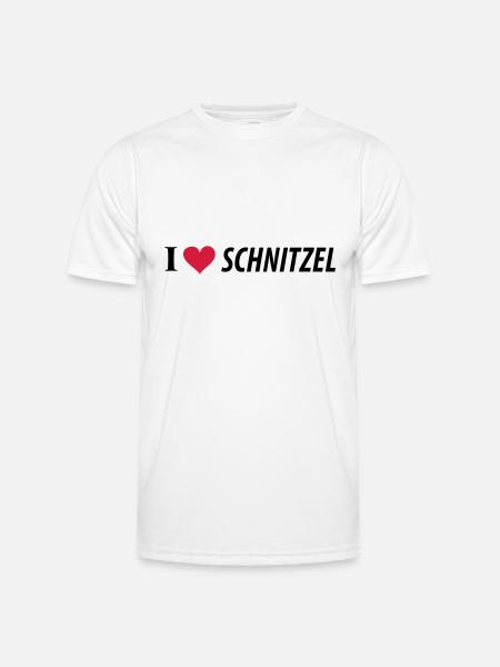 J'aime Schnitzel - T-shirt sport Homme - blanc