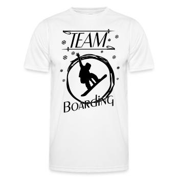 team boarding - Männer Funktions-T-Shirt - Weiß - Vorne - AI Model Male 178 dark (178cm)