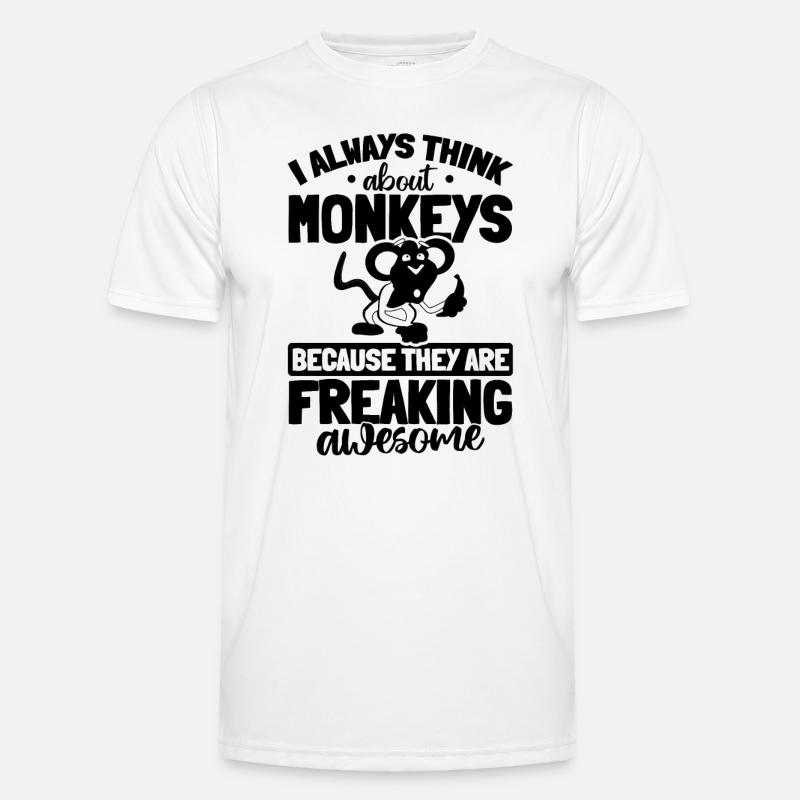 Orangutan Monkey Lover - I always think about Monk Männer Funktions-T-Shirt