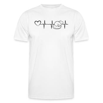 Mouse Heartbeat Heart Mouse Animal House Mouse Hea - T-shirt sport Homme - blanc - Devant - AI Model Male 178 dark (178cm)