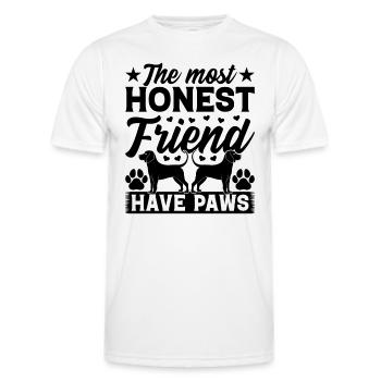 The Most Honest Friend Have Paws - Dog Lover - Men's Functional T-Shirt - white - Front - AI Model Male 178 dark (178cm)