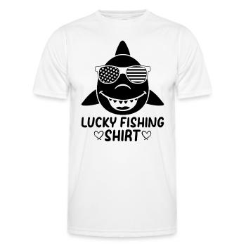 Lucky Fisherman Fish Head - Fish Angler - Lucky Fi - Men's Functional T-Shirt - white - Front - AI Model Male 178 dark (178cm)