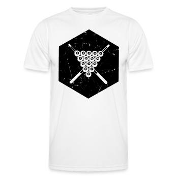 Billard 8-Ball Pool Billard- Joueur de billard - T-shirt sport Homme - blanc - Devant - AI Model Male 178 dark (178cm)