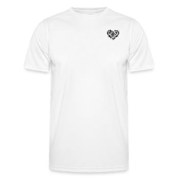 Playing Soccer Heart Soccer Player - Soccer Heart - Männer Funktions-T-Shirt - Weiß - Vorne - AI Model Male 178 dark (178cm)