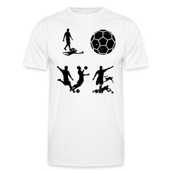 Soccer LOVE Soccer Player - Männer Funktions-T-Shirt - Weiß - Vorne - AI Model Male 178 dark (178cm)