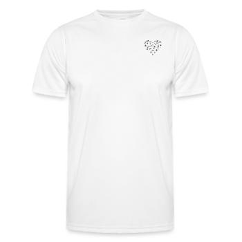 Planet Heart Space Travel Astronaut Space Flight A - Men's Functional T-Shirt - white - Front - AI Model Male 178 dark (178cm)