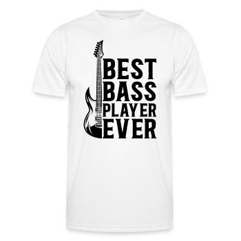 Bass Guitar Player I Best Bass Player Ever I Bass - Männer Funktions-T-Shirt - Weiß - Vorne - AI Model Male 178 dark (178cm)