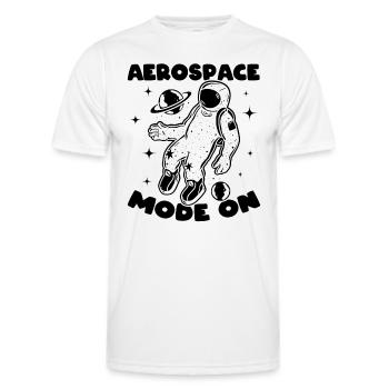 Space Travel Aerospace Mode On Space Astronaut - Men's Functional T-Shirt - white - Front - AI Model Male 178 dark (178cm)