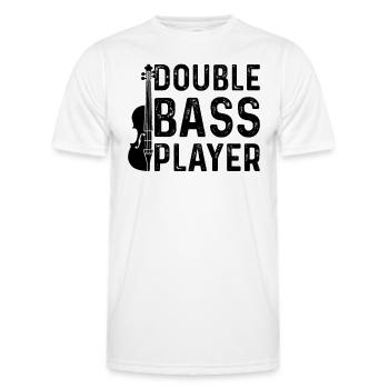 Double Bassist Double Bass Instrument - Double Bas - Men's Functional T-Shirt - white - Front - AI Model Male 178 dark (178cm)