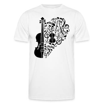Contrebassiste - Contrebassiste - T-shirt sport Homme - blanc - Devant - AI Model Male 178 dark (178cm)