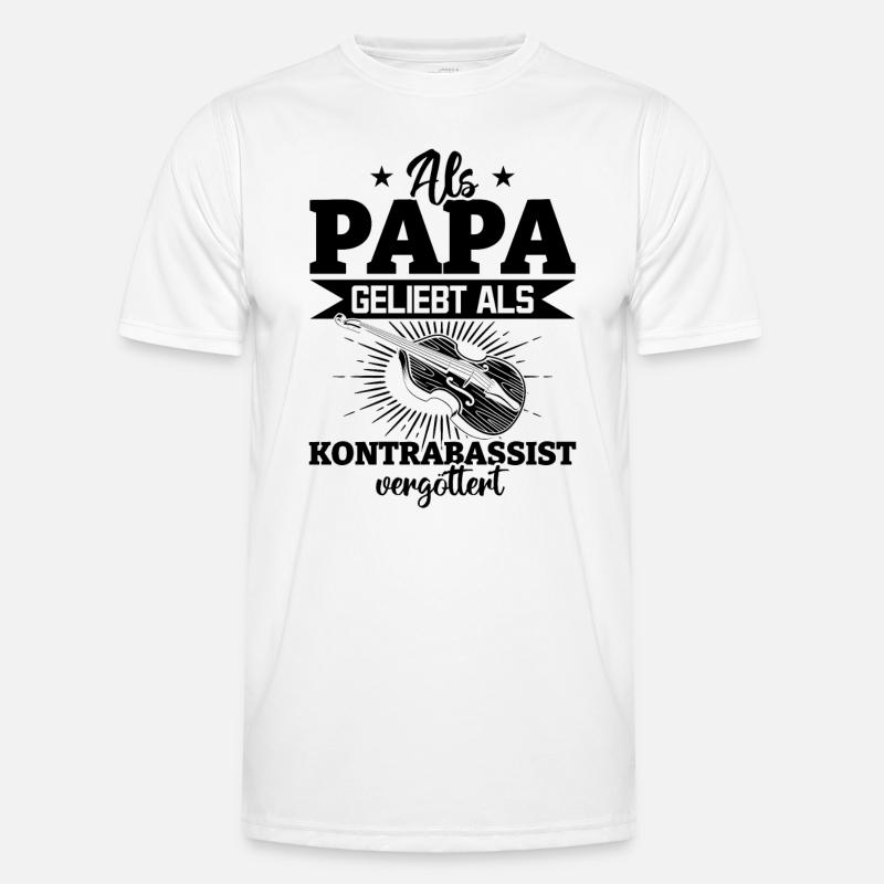 Loved As A Dad Idolized As A Double Bass Player -D Männer Funktions-T-Shirt