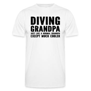 Diver Grandpa Underwater Diving Grandpa - Männer Funktions-T-Shirt - Weiß - Vorne - AI Model Male 178 dark (178cm)