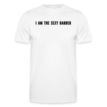 Je suis le coiffeur sexy - T-shirt sport Homme - blanc - Devant - AI Model Male 178 dark (178cm)