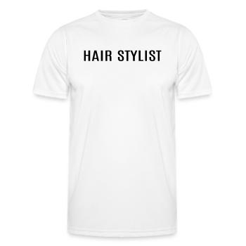 Barber - Hair Stylist - Männer Funktions-T-Shirt - Weiß - Vorne - AI Model Male 178 dark (178cm)