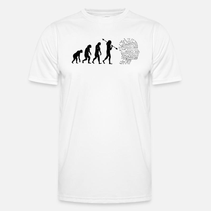 AI Evolution - Funny Artificial Intelligence Evolu Männer Funktions-T-Shirt