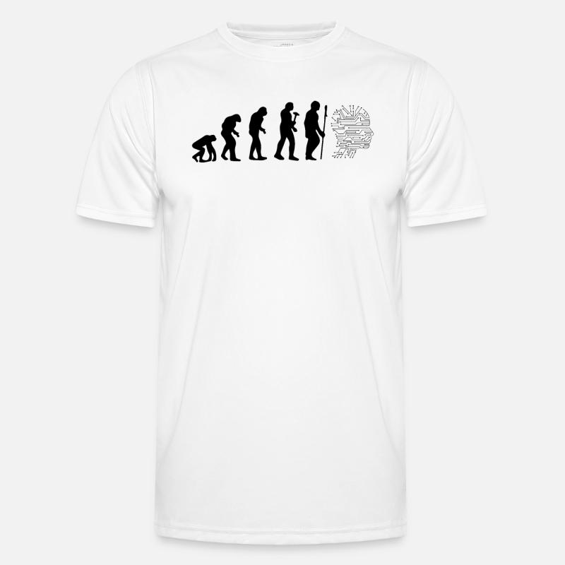 Artificial Intelligence Evolution Artificial Intel - Männer Funktions-T-Shirt - Weiß