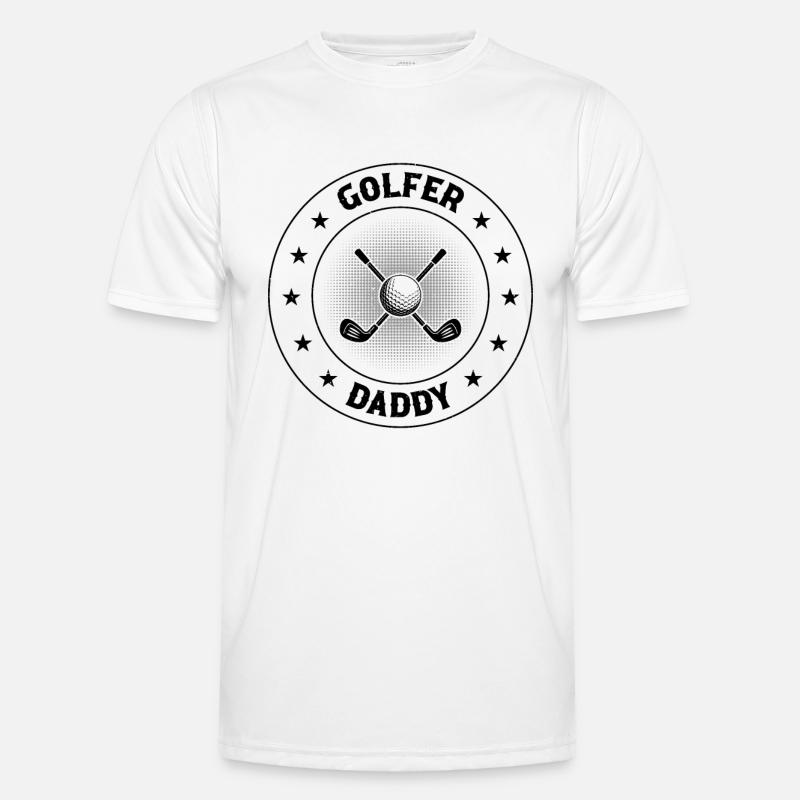 Golfer Daddy - Golfer Player Daddy - Männer Funktions-T-Shirt - Weiß