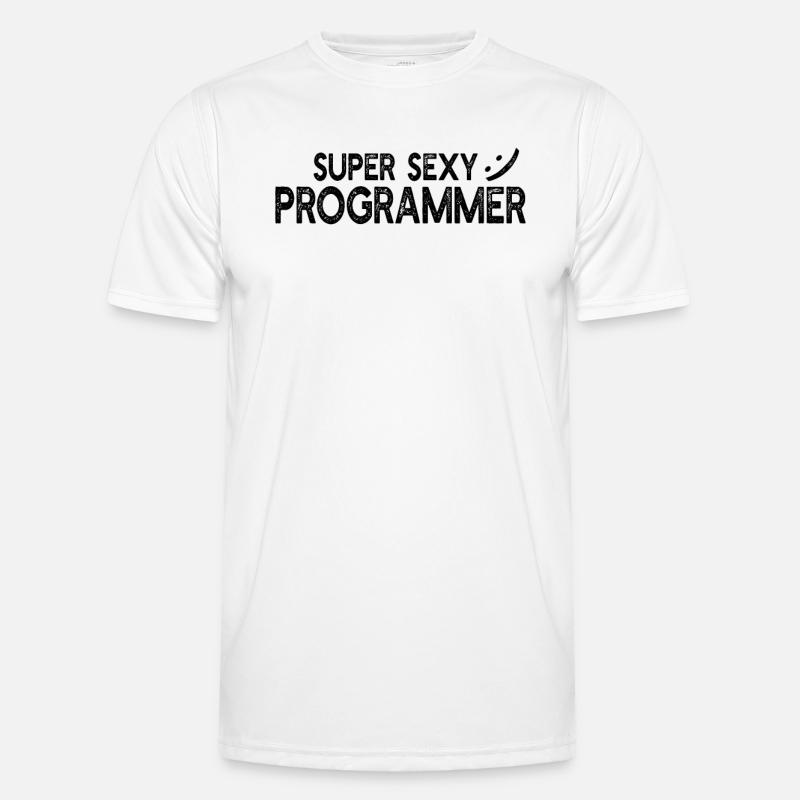 Computer Programmer - Super sexy programmer - Männer Funktions-T-Shirt - Weiß