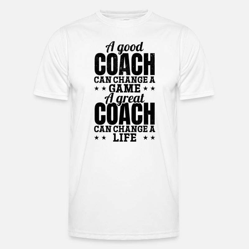 A Good Coach Can Change A Game A Great Coach Lacro Männer Funktions-T-Shirt