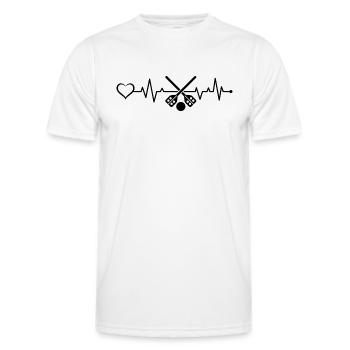 Joueur de ballon-balai bâton de ballon-balai ballon-balai Heartbe - T-shirt sport Homme - blanc - Devant - AI Model Male 178 dark (178cm)