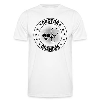 Doctor Grandpa - Männer Funktions-T-Shirt - Weiß - Vorne - AI Model Male 178 dark (178cm)