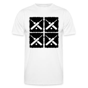 Cricket Retro Cricket Cricketing Cricket Player - Männer Funktions-T-Shirt - Weiß - Vorne - AI Model Male 178 dark (178cm)