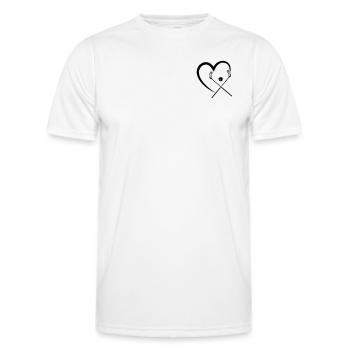 Floorball Heart Floorball Player - Männer Funktions-T-Shirt - Weiß - Vorne - AI Model Male 178 dark (178cm)