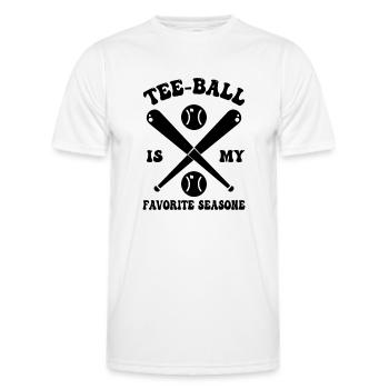 Tee-ball Player - Tee-ball Is My Favorite Season - Men's Functional T-Shirt - white - Front - AI Model Male 178 dark (178cm)