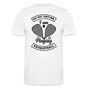 Racquetball Sport - Ne pas déranger je joue Ra - T-shirt sport Homme - blanc - Devant - AI Model Male 178 dark (178cm)