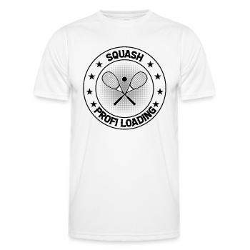 Squash profi loading - Squash Profi - Männer Funktions-T-Shirt - Weiß - Vorne - AI Model Male 178 dark (178cm)