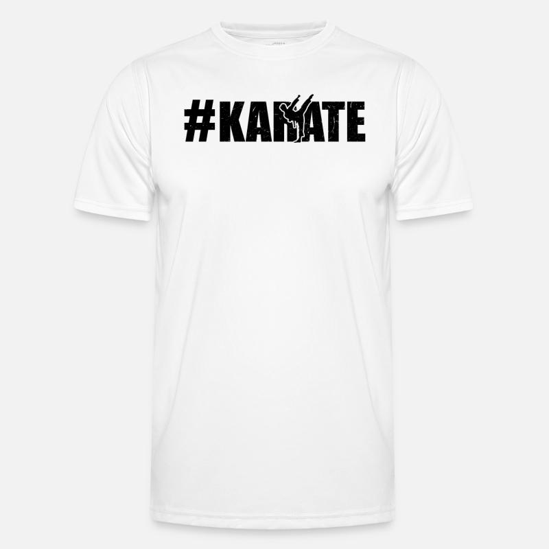 #Karate - Karate training Karate Fighter - Männer Funktions-T-Shirt - Weiß