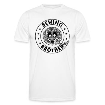 Frère de couture - T-shirt sport Homme - blanc - Devant - AI Model Male 178 dark (178cm)