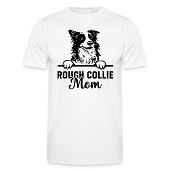 Rough Collie Mom Rough Collie Dog Lover Rough Coll - Men's Functional T-Shirt - white - Front - AI Model Male 178 dark (178cm)