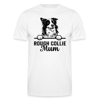 Rough Collie Mum Rough Collie Dog Lover Rough Coll - Men's Functional T-Shirt - white - Front - AI Model Male 178 dark (178cm)