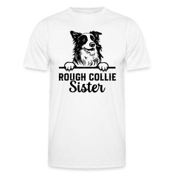 Rough Collie Sister Rough Collie Dog Lover Rough C - Men's Functional T-Shirt - white - Front - AI Model Male 178 dark (178cm)